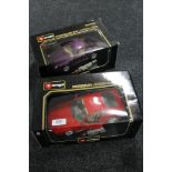 Two large scale Burago 1:18 die cast vehicles - Ferrari 456GT and Porsche 1911