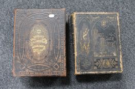 Two 19th century leather bound family bibles