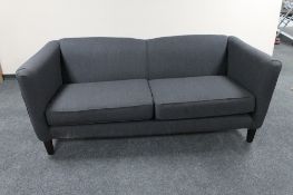 A Marks & Spencer two seater settee in charcoal fabric