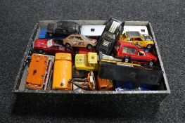 A box of mid century and later die cast vehicles, Corgi,