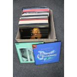 A box of classical LP's on Philips,