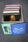 A box of classical LP's on Philips,