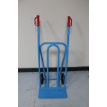 A heavy duty twin handled sack barrow (blue)