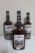 Four bottles of Lamb's Navy Rum