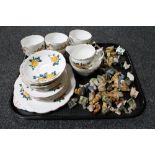 A tray of twenty-one piece bone china tea service,