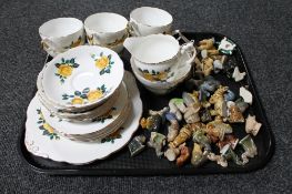 A tray of twenty-one piece bone china tea service,