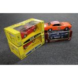 Two boxed Rebel 1:18 die cast vehicles - Ferrari and Alpha Romeo together with a boxed collection