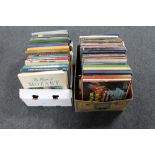 Two boxes of vinyl LP's and and boxed sets, classical,