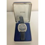 A Gentleman's Cyma by Synchron Navy Star automatic wristwatch in original box.