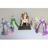 Five Wedgwood figures - Henry VIII, Jane Seymour, Catherine Parr,