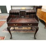 A Chippendale style mahogany desk,