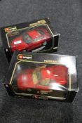 Two large scale Burago 1:18 die cast vehicles - Ferrari 550 and Ferrari GTO