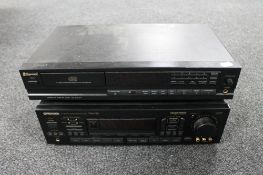 A Sherwood CD player model CD-3010R and a Pioneer surround amplifier VSA-730