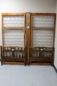 A pair of mid 20th century 3' bed frames