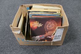A box of vinyl records - Queen, John Denver, classical etc.