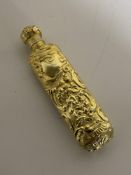 A superb quality Victorian silver gilt scent flask