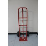 A heavy duty single handled sack barrow (red)