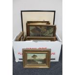 A box of continental pictures and prints