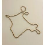 A 9ct gold rope twist necklace, 12.1g.