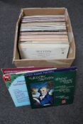 A box of LP's - HMV and Philips labels