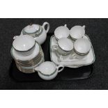 A tray of twenty-eight piece Wedgwood Jade bone china tea service