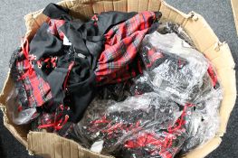 A quantity of Phaze tartan mini skirts