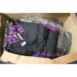 A quantity of Phaze tartan punk dresses