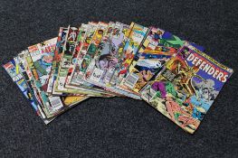 Twenty-six Marvel Comics - The Defenders, The New Mutants,c ROM, Power Man, The Mighty Thor, X-Men,