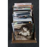 A box of seventy-five vinyl records - Adam and the Ants, Madonna, Gary Numan, Scorpions,
