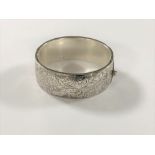A silver cuff bracelet