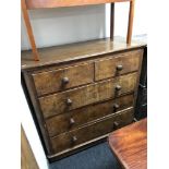 A Victorian mahogany five drawer chest