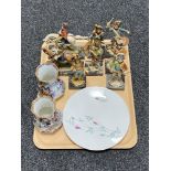 A tray of eight resin figures depicting Napoleonic soldiers, German plate,