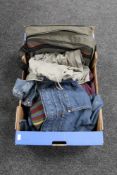 A box of lady's jackets and coats,