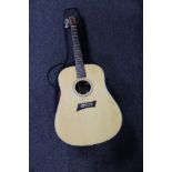 A Michael Kelly semi acoustic guitar in carry bag