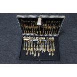 A canteen of Italian gold plated cutlery