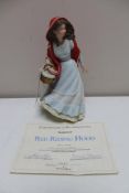 A Wedgwood figure - Red Riding Hood, with certificate, number 0187,