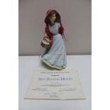 A Wedgwood figure - Red Riding Hood, with certificate, number 0187,