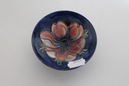 A Moorcroft shallow pin dish