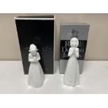A Coalport moments figure - Amen together with a Royal Doulton images figure - God Bless you HN