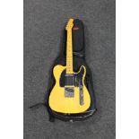 A Chinese copy of a Fender USA Custom Telecaster guitar,