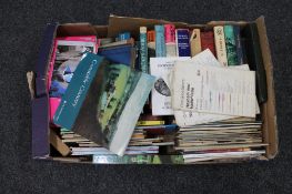 A box of 20th century hard backed and paper backed books, local interest,