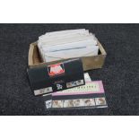 A box of first day covers