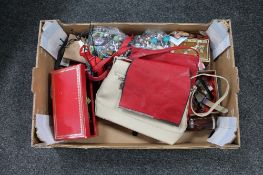 A box of jewellery boxes, costume jewellery, lady's and gent's watches,