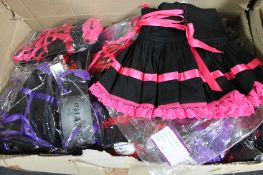 A box of phaze bow mini skirts