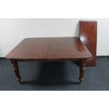 A Victorian mahogany wind out table with two leaves CONDITION REPORT: Unextended