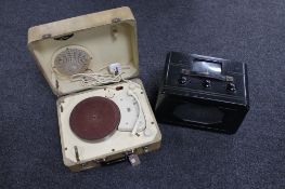 A mid 20th Philips Major disc jockey portable record player together with a vintage Ever Ready