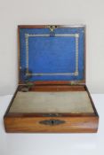 An Edwardian mahogany travelling writing box