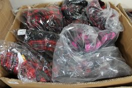 A box of phaze tartan mini skirts various