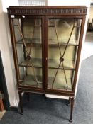 A late Victorian mahogany display cabinet