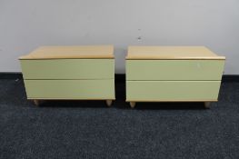 A pair of Hulsta furniture two drawer chests